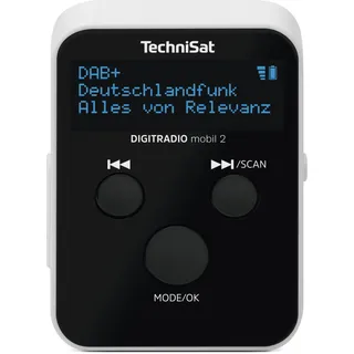 TechniSat DIGITRADIO mobil 2 Internet Taschenradio Schwarz, Weiß