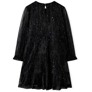 vidaXL Kinderkleid mit Langen Ärmeln Schwarz 116