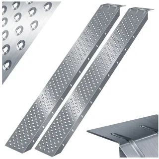 Masko MASKO® 2X Auffahrrampe 400kg Verladerampe Verladeschiene verzinkter Stahl Antirutsch 200kg* Pro Stück Max 400kg* Pro Paar Motorrad ATV Quad PKW Auto Laderampe Anhängerrampe