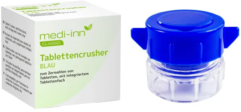 Medi-Inn Tablettencrusher, Tablettenmörser, blau 1 Stück