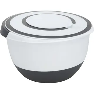 INDA-EXCLUSIV Rührschüssel 5 Liter Deckel Rühröffnung Stoppboden Schüssel Spritzschutz