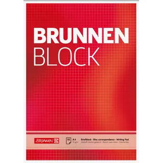 Brunnen 1052728 Briefblock / Schreibblock / Der Brunnen Block (A4, kariert,