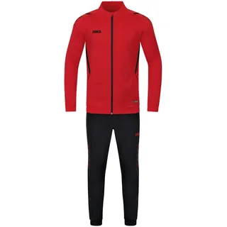 Jako Polyester Challenge Trainingsanzug rot/schwarz 164