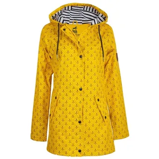 Michael Heinen Regenjacke Damen Friesennerz "Borkum" wasserdicht, winddicht blau|gelb 34