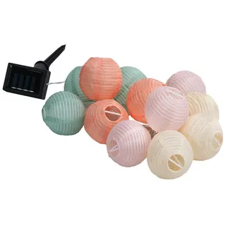 Dehner Solar-Lichterkette Lampion bunt ca. L240 cm,
