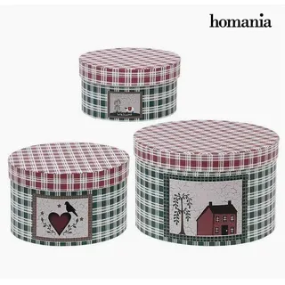 Homania Atosa – 43761 – s. Box 20,5 x 13 cm, 17,3 x 10,5 cm, 14,8 x 7,8 cm, grüner Karton