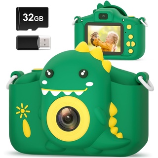 Kinderkamera, Hangrui Kinder Kamera, 1080P HD Digitalkamera Kinder mit 2,0-Zoll-Bildschirm, Kamera Kinder Fotoapparat Kinder mit 32G Speicherkarte, Fotokamera Kinder für 3-12 Jahre Geburtstag Kinder