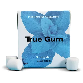 True Gum True Gum: STRONG MINT | Plastikfreier Kaugummi | Biologisch Abbaubar | Vegan | 21 g