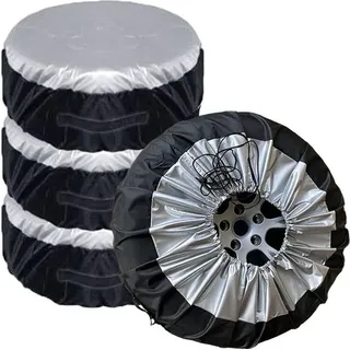 Reserveradabdeckung, staubdichte Aufbewahrungsabdeckungen für 13-19-Zoll-Reifen für Anhänger, Wohnmobil, Auto, lkw, Wohnmobil (Größe: 4 Stück, s)