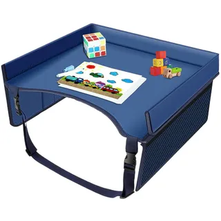 Faltbares Knietablett für Kinder mit Zeichenbrett - Reisetisch Auto, Snacktablett für Kindersitz-Rücksitz, Geeignet für Mädchen