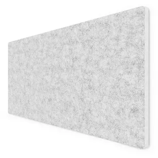 vilz XXL Akustikplatte für Wand, Decke oder Schreibtisch 170x75x2.4 cm - Akustik Schalldämmung weiß/grau aus recyceltem Filz