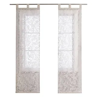 Joyswahl Gardine, Schlaufen (2 St), transparent, Ausbrenner Flächenvorhänge, Türvorhänge beige 57 cm x 175 cm