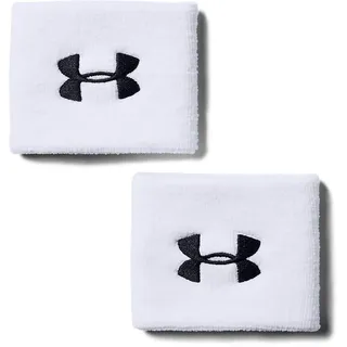 Under Armour Performance Wristband, 2er-Pack schweißableitendes Fitnessband, flexibles Schweißband mit Logo