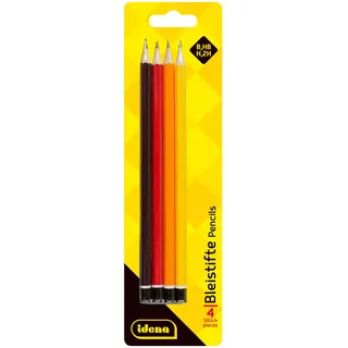 IDENA 20004 - Bleistift, 4 Stück, Härte H/HB/B/2H