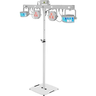 Eurolite Set LED KLS Laser Bar FX-Lichtset weiß + BPS-2 Boxenhochständer weiß