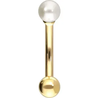 PIERCINGLINE 14/18 Karat Gold Banane ECHTE FRISCHWASSERPERLE