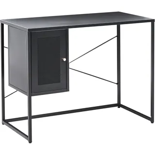 Beliani Schreibtisch HARJO Schwarz 100 x 50 x 76 cm