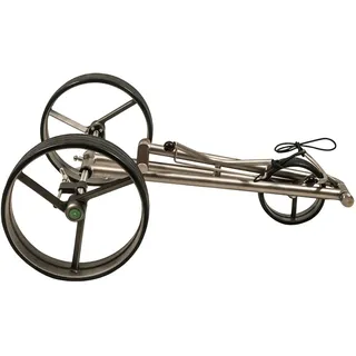 Fasan® 3 Rad Golf Push Trolley Edelstahl schnell-klappbar und in Titan-Optik