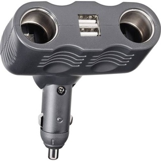 Conrad A13-123 2fach Zigarettenanzünder-Verteiler Anzahl Zigarettenkupplungen 2 x Schnittstellen: USB 2 x Belastbarkeit Strom max. 10 A