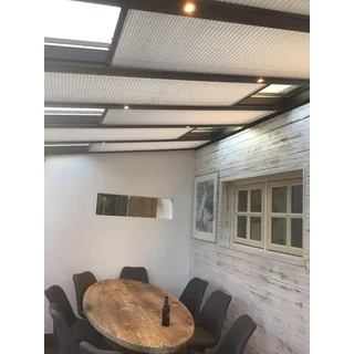Acrylshop24 Plissees als Beschattungselemente Terrassenbeschattung inkl. Rahmen | Individuell auf Maß 1000mmx3000mm