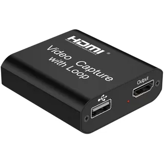 PremiumCord HDMI Capture/Grabber zum Aufzeichnen von Video- / Audiosignalen auf einem Computer, Auflösung 4K @ 30 Hz, Full HD @ 30 Hz, Plug-and-Play, HDMI-Ausgang