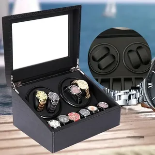Gojoy - Automatik Drehung Uhrenbeweger 4+6 Uhrenbox 8-12 Uhren Watch Winder Box Storage