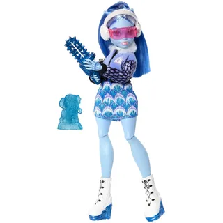 Monster High Fearbook Abbey Bominable Set mit Puppe und Zubehör zum Thema Kunstclub, Collegejacke, Jahrbuch, Mal- und Modellierwerkzeugen, JDR58