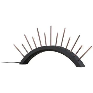 VCM Ebuy24 Björnrike Adventsleuchter elektrisch 13 Lichter schwarz.