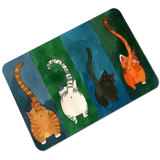 Today Gift Katze Türmatte Schmutzfangmatte Eingangsmatte für Haustür Innen und Außen 60x90cm, Wasserfest, Anti-Rutsch, Flachgewebt, Mehrfarbig, 23.62 x 35.43 Zoll