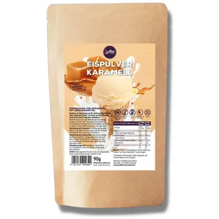 Soulfood LowCarberia Eispulver Karamell - 95% Zucker, LowerCarb & Keto, Glutenfrei, Optional Vegan, 400g Eiscreme, Mit und Ohne Eismaschine, Ohne Zuckerzusatz