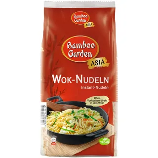 Bamboo Garden - Wok Nudeln | Instant Eier-Nudeln | Einrühren ohne Vorkochen | Für asiatische Wok Gerichte | 250 g im Beutel