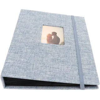 Fotoalbum mit 208 Taschen, Fotoalbum für 3 Zoll Film, Fotoalbum 3 Zoll für 3 Zoll Fotos, Kinokarten, Bankkarten, Visitenkarten, 7,7 X 6,1 X 1,4 Zoll (Blau)