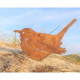 LB H&F Lilienburg Gartenstecker Gartenstecker Amsel Gartendeko Herbst Rostdeko Vogel Zaunhocker (Zaundeko Pfostenhocker Herbstdeko Zaunfigur Zaunstecker Rost Frühling Beetstecker wetterfest Figur Rostvogel Dekofigur Dekostecker Roststecker Garten Vögel zum stecken Stecker AMSEL) braun