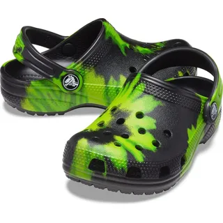 Crocs Classic Tie Dye Graphic Holzschuhe - Black - EU 24-25