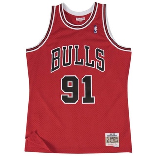 Mitchell & Ness Herren, Sportshirt, Swingman Jersey Chicago Bulls 199798 Dennis Rodman L