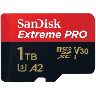 SanDisk Extreme Pro microSDXC UHS-I U3 V30 A2 1 TB + SD-Adapter