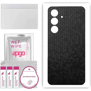 apgo Rückseite Schutzfolie, Skin, kompatibel mit Samsung Galaxy M35, Hinten Displayschutzfolie aus Vinylfolie, kratzfest, einfache Montage - Schwa...