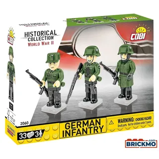 Cobi Historical Collection 2060 - German Infantry, Bausatz 33 Klemmbausteine, 3 Figuren