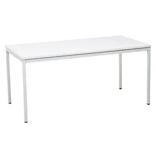 Gürkan Mehrzwecktisch weiß rechteckig, Vierkantrohr weiß, 200,0 x 80,0 x 75,0 cm