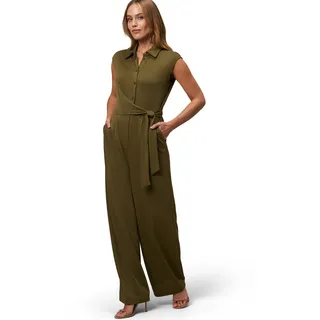 Zero Jumpsuit mit Knopfleiste, Oliv, 34