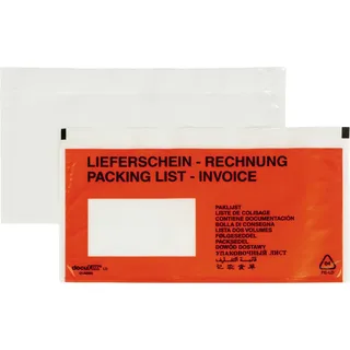 SOENNECKEN Dokumententasche Lieferschein- Rechnung DL mF sk rt 250 St./Pack.