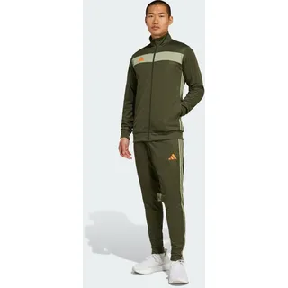 adidas Tiro 25 Essentials Trainingsanzug - Night Cargo / Tent Green / Impact Orange - 2XL