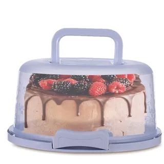 Generisch Tortenbehälter Mit Deckel, Kuchenbehälter Tortenbehälter Rund 20 Cm, Für Sicheren Transport Von Torten, Kuchen & Muffins – Kuchenhaube Mit Klickverschluss – Kuchencontainer