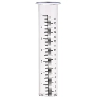 Regenmesser, 17,8 cm Kunststoff-Regenmesser, Ersatzrohr, frostsicher und rissfest, Outdoor-Regenmesser, genaue Regenmesser für den Außenbereich für Terrasse, Rasen und Garten