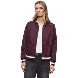 Street One Damen 2117086 Blouson mit Collegedetails, Jazz Berry, 44 - 44