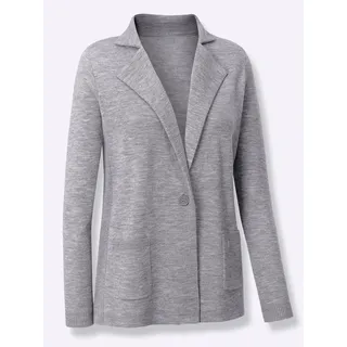 CREATION L Strickjacke in steingrau-meliert | Gr.: 40