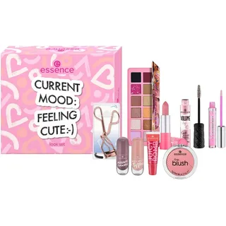 Essence CURRENT MOOD: FEELING CUTE look set, Make-up Set, Mehrfarbig, acetonfrei, ohne Parabene, 1er Pack (1pcs)