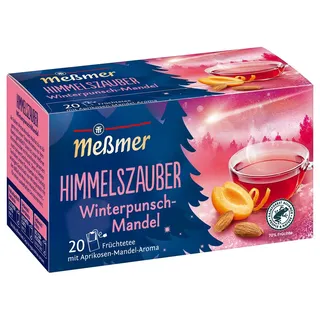 Meßmer Himmelszauber Früchtetee mit Mandel Aroma 20 Teebeutel Vegan Glutenfrei Laktosefrei, Aprikose, 55 g