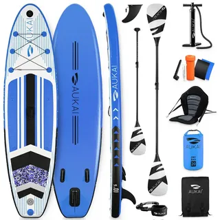 Aukai Stand Up Paddle Board "AUKAI Pro" mit Kajak-Sitz blau