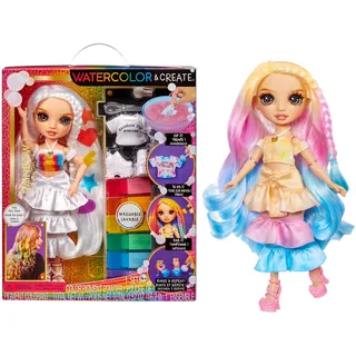 MGA Entertainment Rainbow High Watercolor & Create NEW Theme Dolls- brown eyes